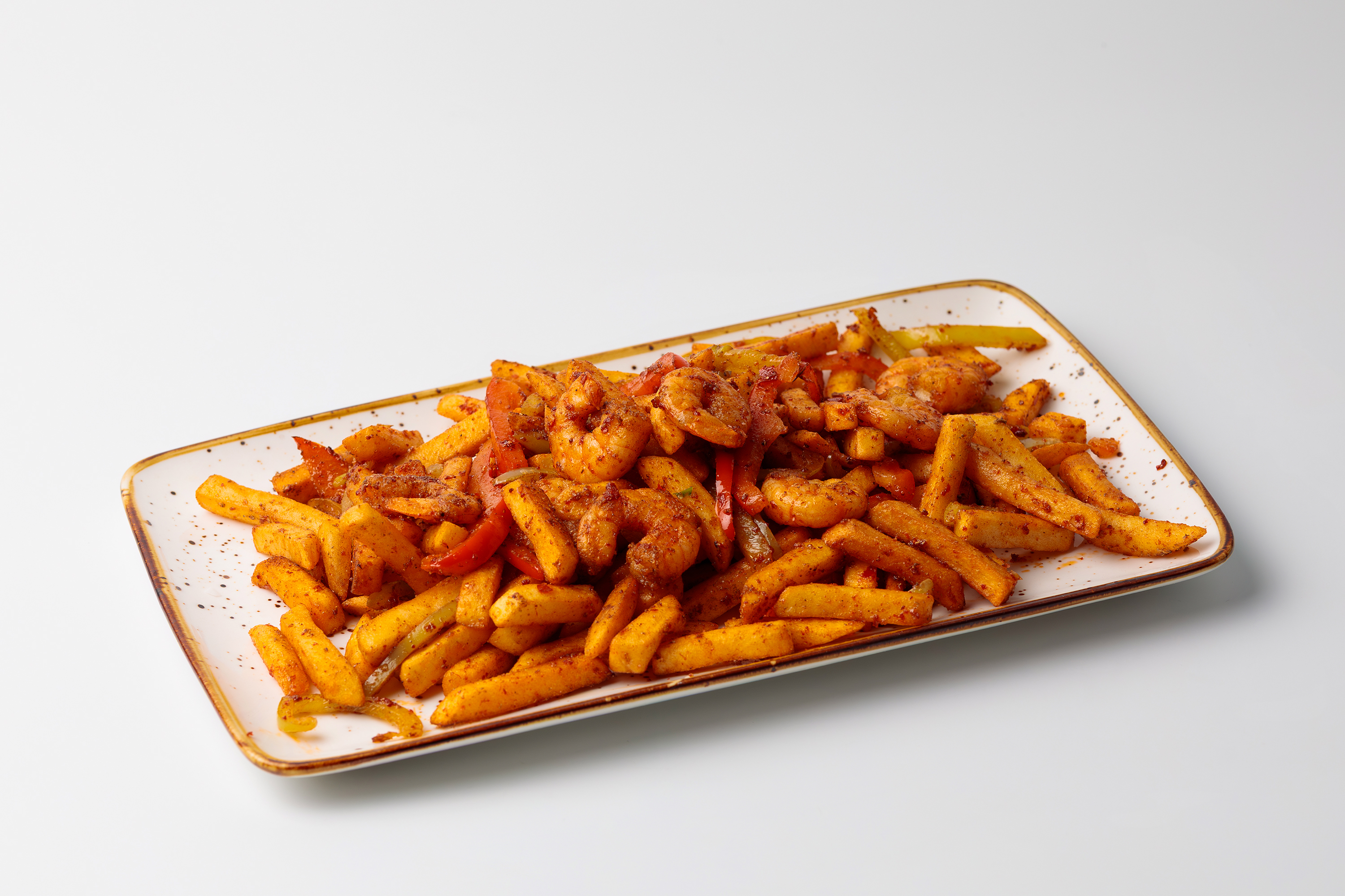 Фри с креветками