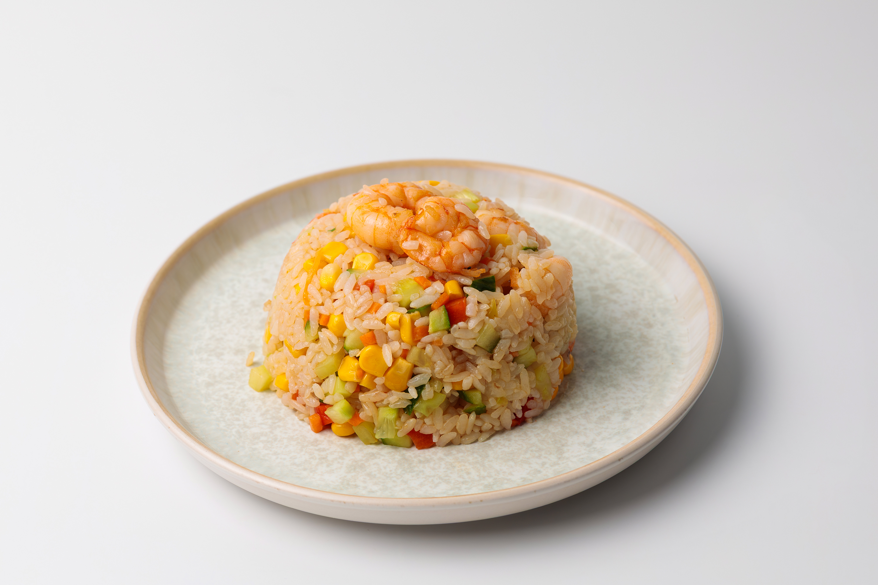 Жаренный рис с креветками